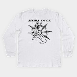 Moby Dick Wheel Kids Long Sleeve T-Shirt